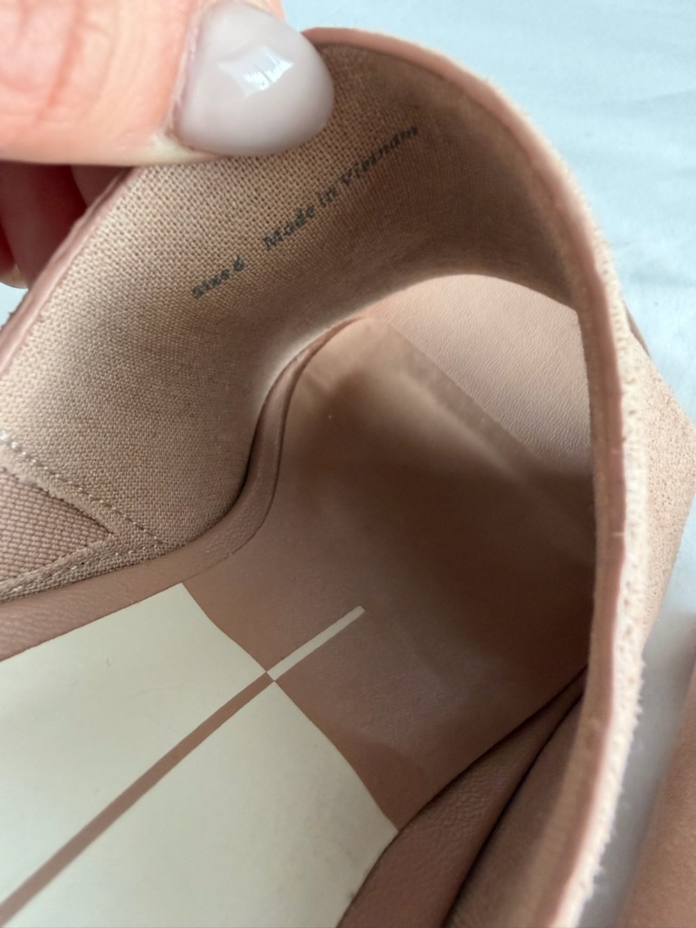 Dolce Vita "Emol" Blush Pink Tan Suede Platform Clog Mules Open Toe Sandal 70s - Picture 13 of 16